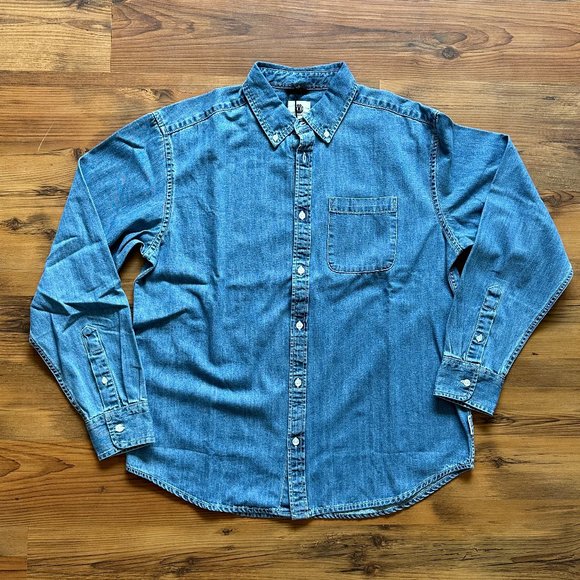 Men's Long Sleeve Denim Shirt - Picture 1 of 5